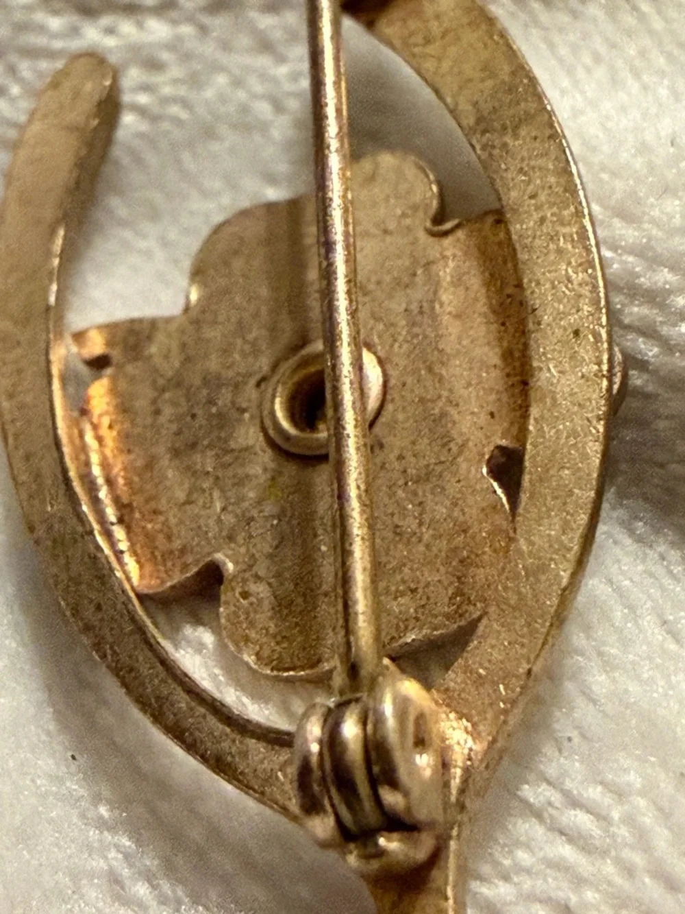 Gold Floral Wishbone Pendant with Teal Stone